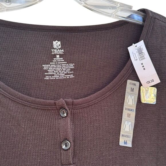 NWT NFL x Old Navy Women's Baltimore Ravens Long Sleeve Cotton Shirt Size Medium - Picture 3 of 4